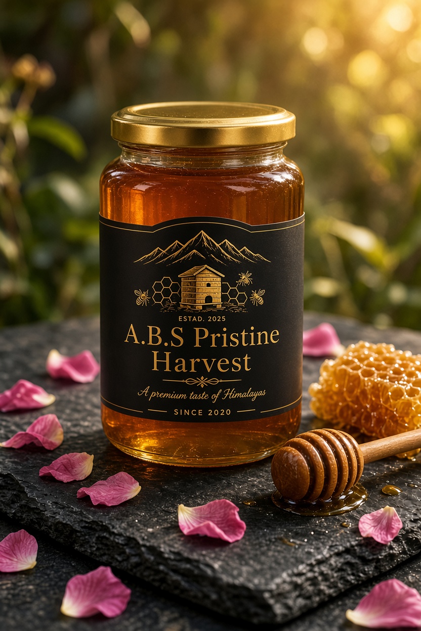 Jars of raw honey